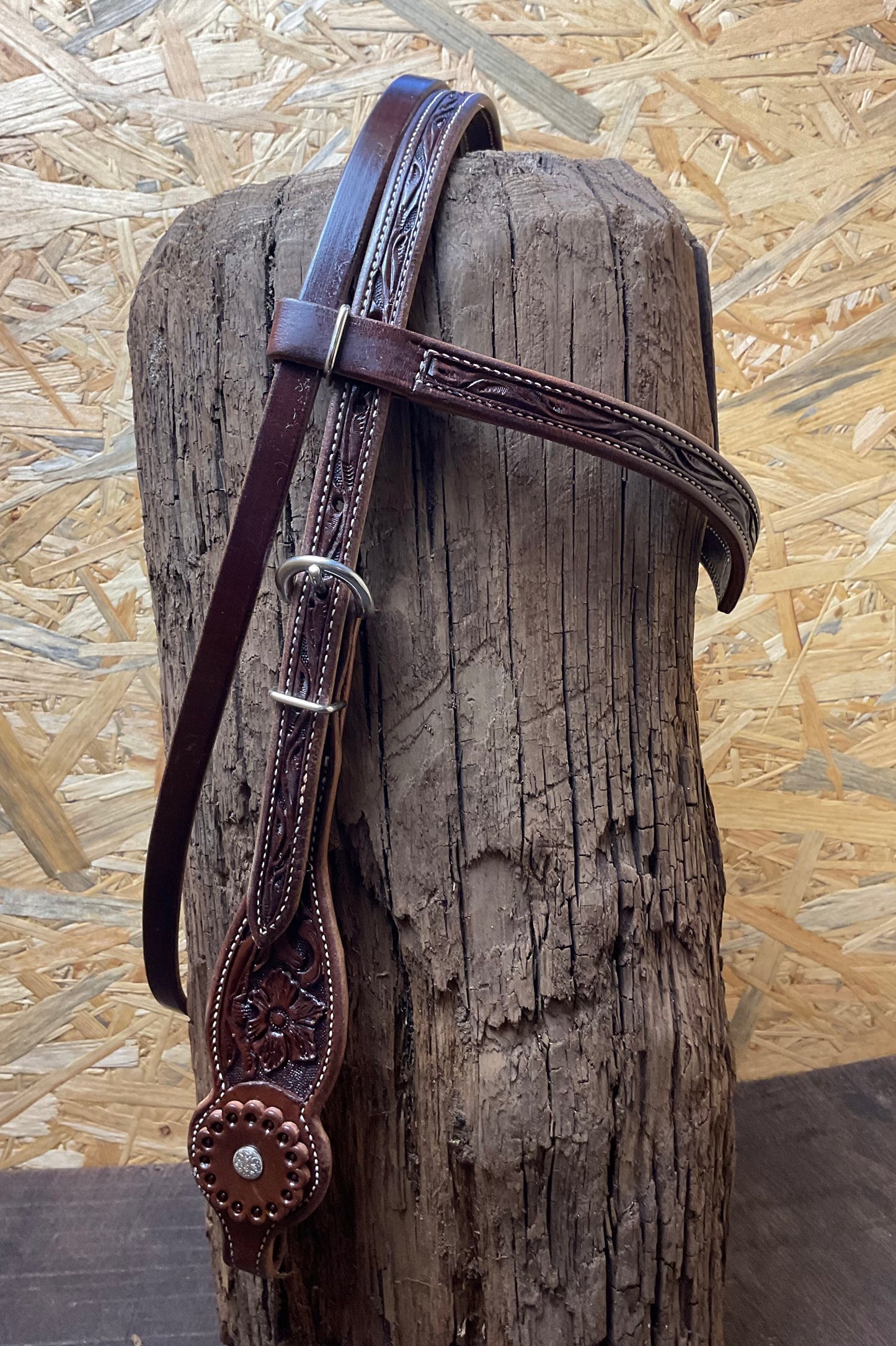 Kopfstück mit V-Stirnband, Tear Drop, Floral Punziert