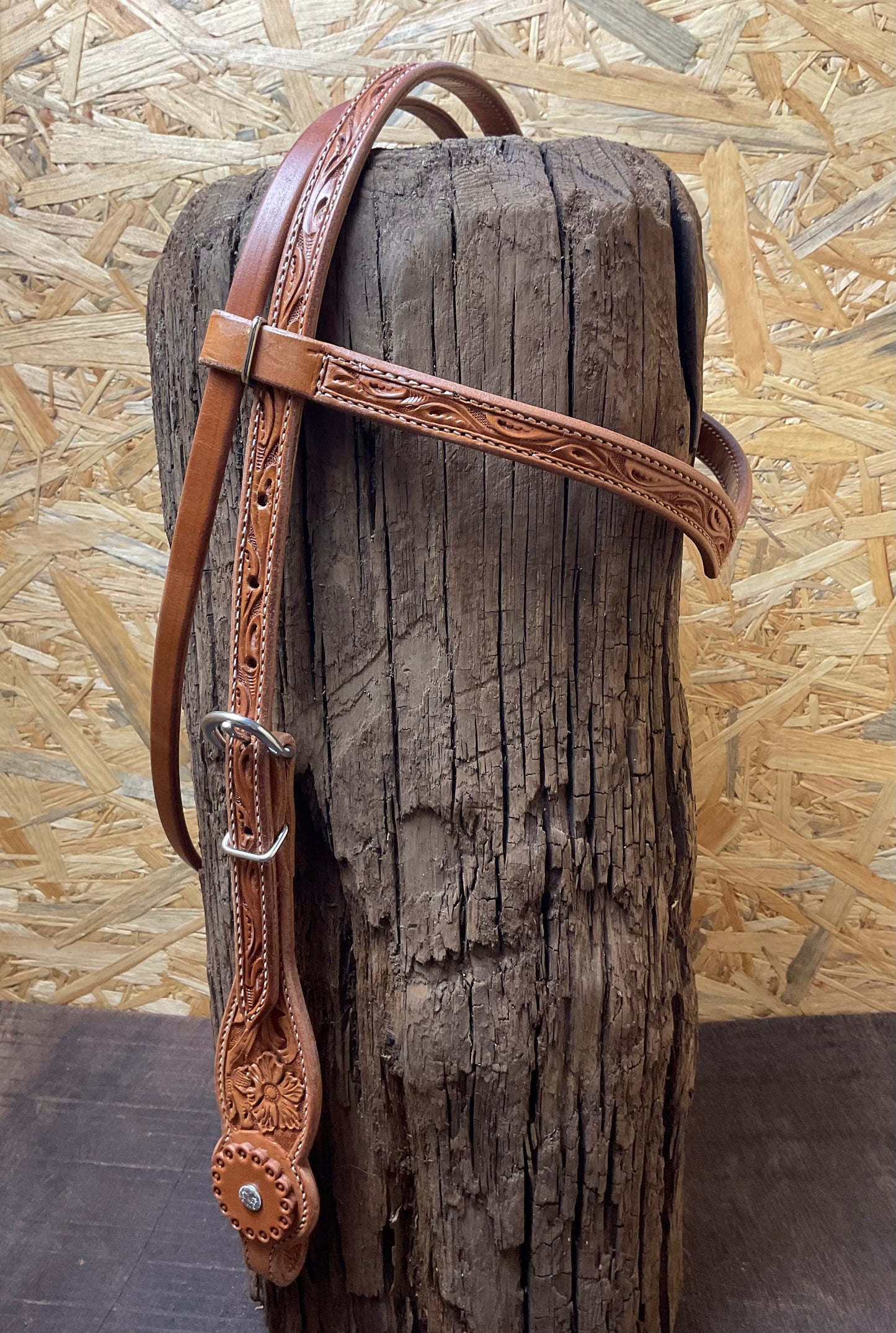Kopfstück mit V-Stirnband, Tear Drop, Floral Punziert