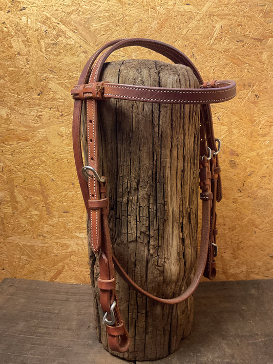 Westernkopfstück aus Harness Leder