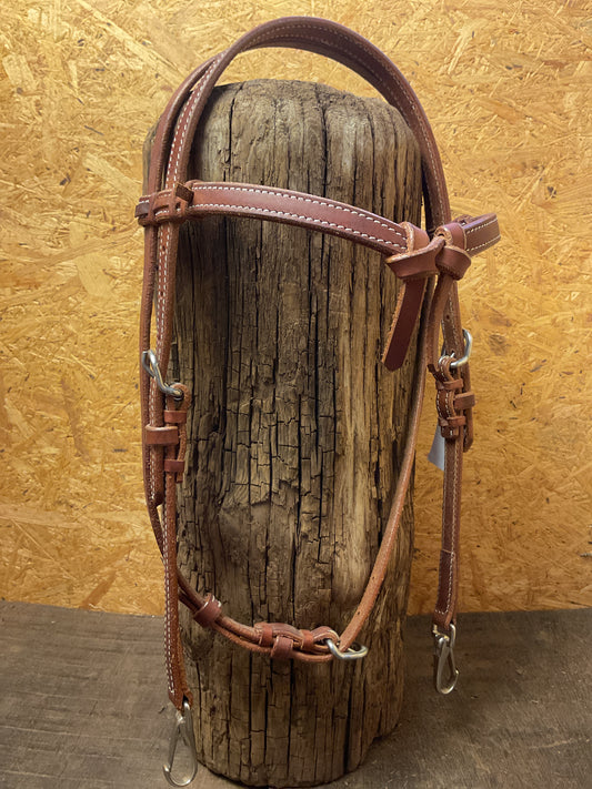 Kopfstück aus Harness Leder mit Schnellverschluss