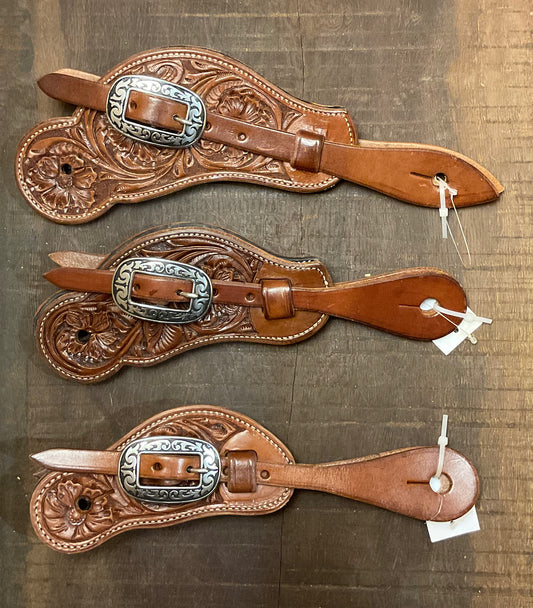 Sporenriemen Floral mit JWD Schnallen